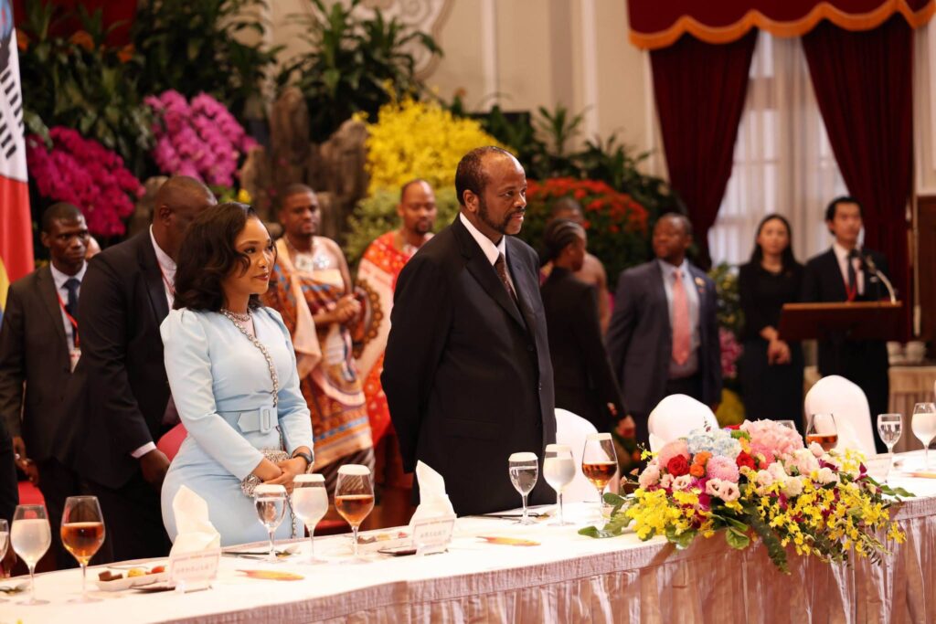 His Majesty King Mswati III pictured with Inkhosikati during the official visit to Taiwan