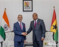 Ghana’s Foreign Affairs Minister Samuel Okudzeto Ablakwa meets India’s External Affairs Minister Dr Subrahmanyam Jaishankar during Jaishankar’s official visit to Accra on 6 October 2026.