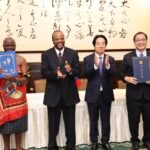 His Majesty King Mswati III shares a moment with Taiwan President Lai Ching-te during a state banquet in Taipei