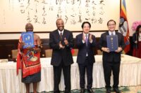 His Majesty King Mswati III shares a moment with Taiwan President Lai Ching-te during a state banquet in Taipei