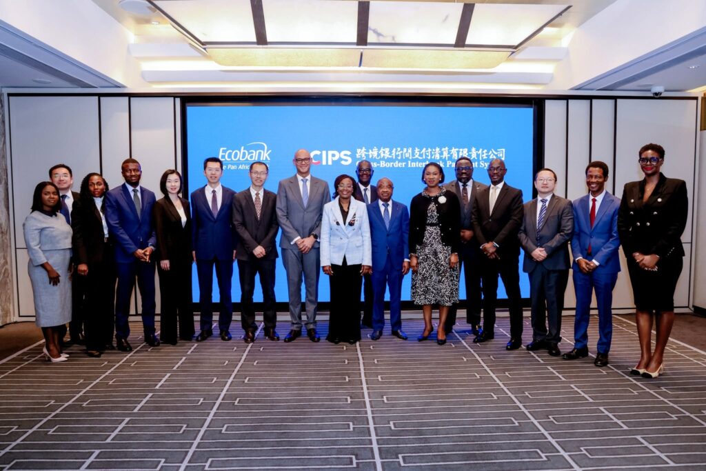Ecobank executives, Chinese representatives and Togolese officials pose after the MoU signing in Beijing.