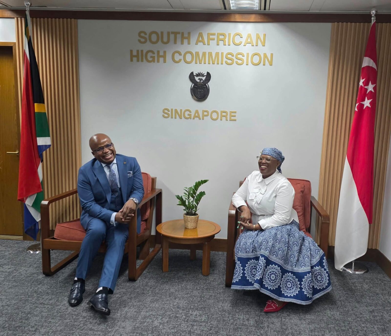 Mabu Mamadi, Chairman of Mamadi International, during a meeting with the South African High Commission in Singapore to explore business opportunities in Asia. Photo: South African High Commission in Singapore