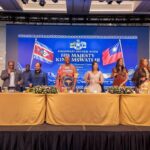 His Majesty King Mswati III with Inkhosikati and Minister of Foreign Affairs and International Cooperation Pholile Shakantu during engagements in Taiwan.