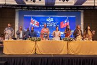 His Majesty King Mswati III with Inkhosikati and Minister of Foreign Affairs and International Cooperation Pholile Shakantu during engagements in Taiwan.