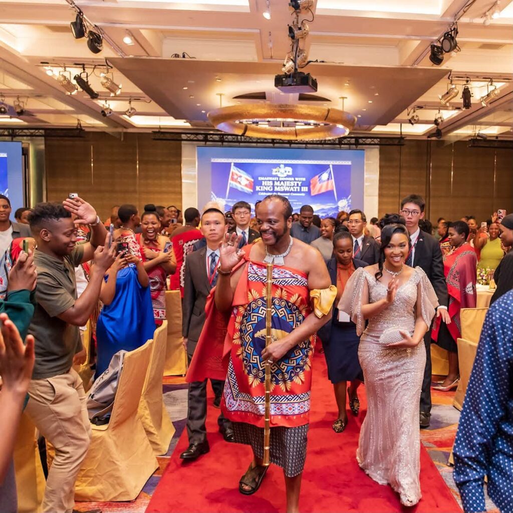 His Majesty King Mswati III during a walkabout in Taiwan, engaging with emaSwati and experiencing the country’s environment during his visit.