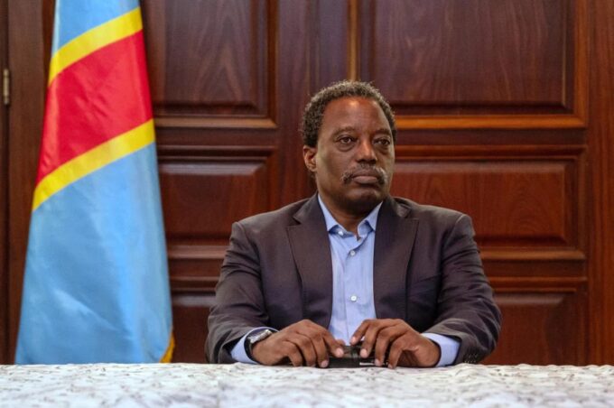 Former DR Congo president Joseph Kabila signs the founding declaration of the Front for the Refoundation of the Nation (FRN), launched in Goma on 12 October 2026.