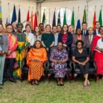 Namibia’s Selma Ashipala-Musavyi with participants at the inaugural Diplomatic Fair in Windhoek. Photo: MIRT Namibia.
