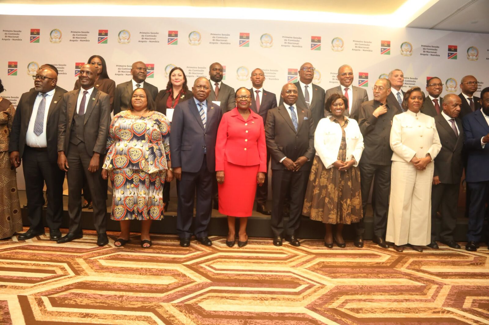 Officials from Namibia and Angola during the inaugural Angola Namibia Bi National Commission in Luanda on 18 October 2026.