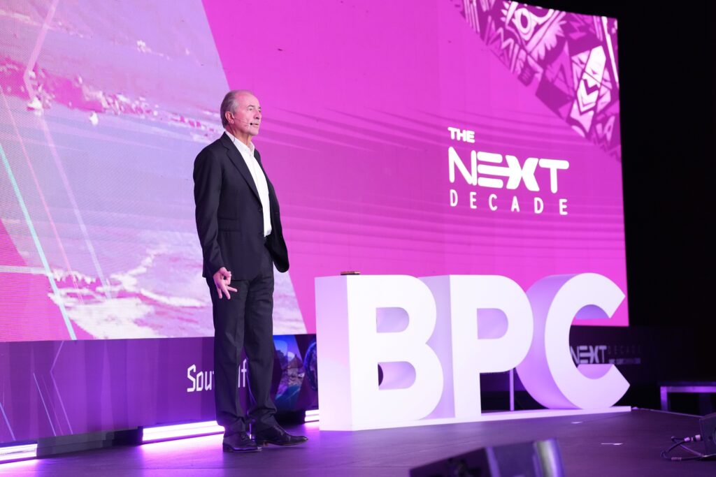 BPC Founder, President and CEO Anatoly Loginov delivers the opening address at the BPC Client Conference at the Westin Hotel in Cape Town on Wednesday, 21 October 2026. (Photo: Johann Botha)
