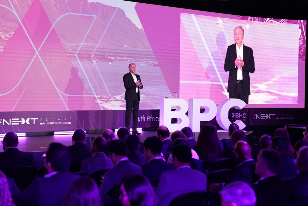 BPC Founder, President and CEO Anatoly Loginov delivers the opening address at the BPC Client Conference at the Westin Hotel in Cape Town on Wednesday, 21 October 2026. (Photo: Johann Botha)