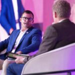 GoTyme Bank Managing Executive for Card Strategy Jimmy Sounes speaks during a fireside chat with Colin Iles, Founder of Iles Media, at the BPC Client Conference at the Westin Hotel in Cape Town on Wednesday, 21 October 2026. (Photo: Johann Botha)