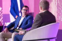 GoTyme Bank Managing Executive for Card Strategy Jimmy Sounes speaks during a fireside chat with Colin Iles, Founder of Iles Media, at the BPC Client Conference at the Westin Hotel in Cape Town on Wednesday, 21 October 2026. (Photo: Johann Botha)