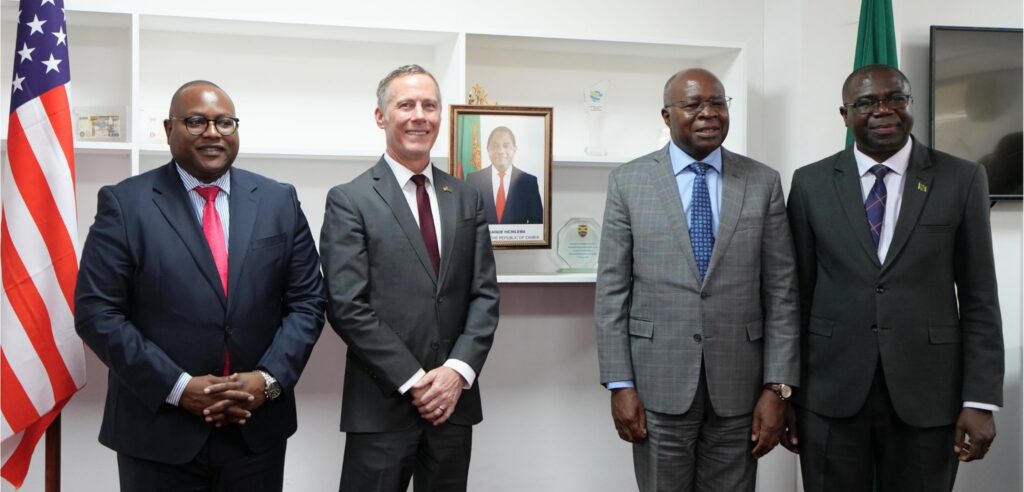 Zambian and US officials pose after signing the five year health cooperation agreement. Photo: X/@usembassyzambia