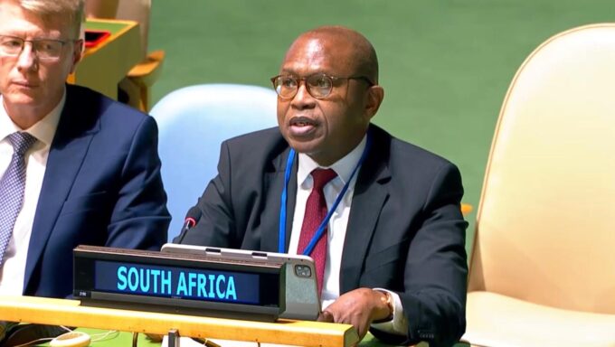 South Africa’s Ambassador to the United Nations, Mxolisi Nkosi. Photo: X/@SAMissionNY