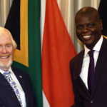 South Africa’s International Relations and Cooperation Minister Ronald Lamola and US Ambassador to South Africa L. Brent Bozell III