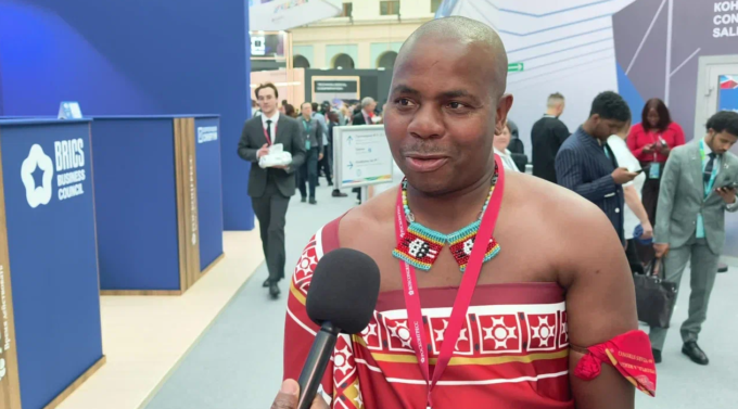 Vusie Dlamini of the Eswatini Tourism Authority speaks to The African Daily’s Adekunle Owolabi during an interview on the sidelines of the Russia Africa Summit in Moscow.