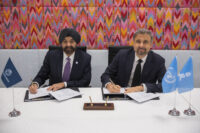 Bangkok, 13 October, 2026. IFAD President Dr. Alvaro Lario meets with World Bank Group (WBG) President Ajay Banga to sign the new IFAD-WBG Co-Financing Agreement. Adam Birkan/IFAD